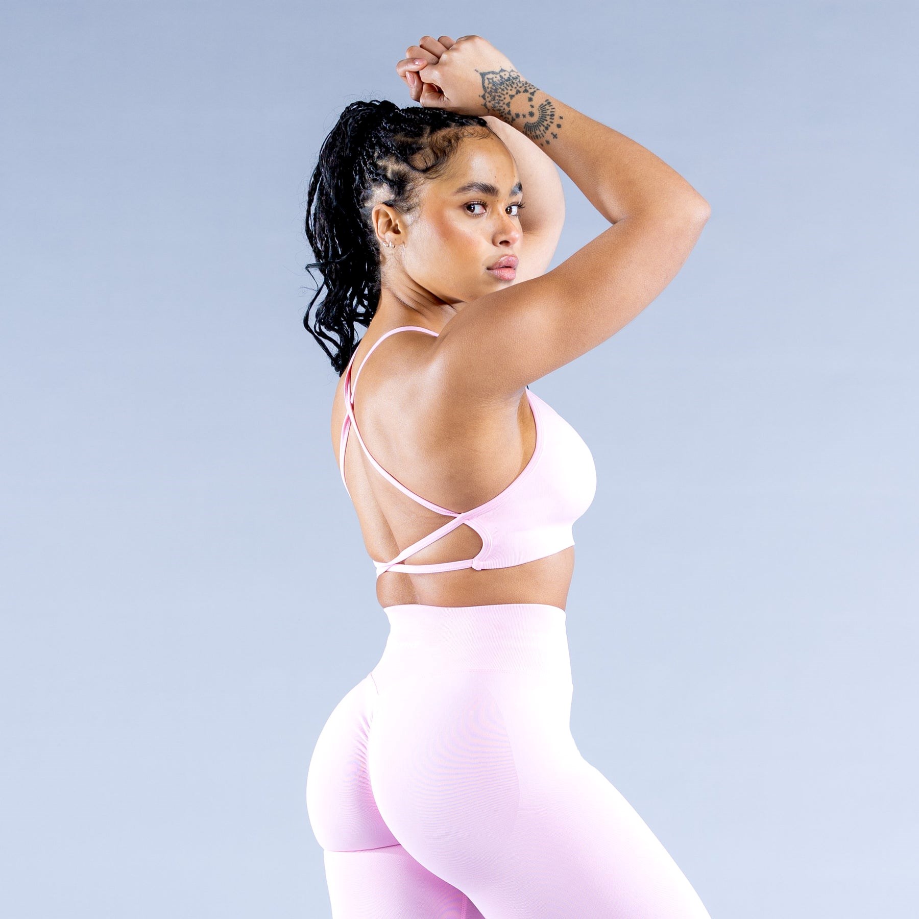 DFYNE Dynamic Backless Sports Bra Light Rose Pink | 0684317-OV