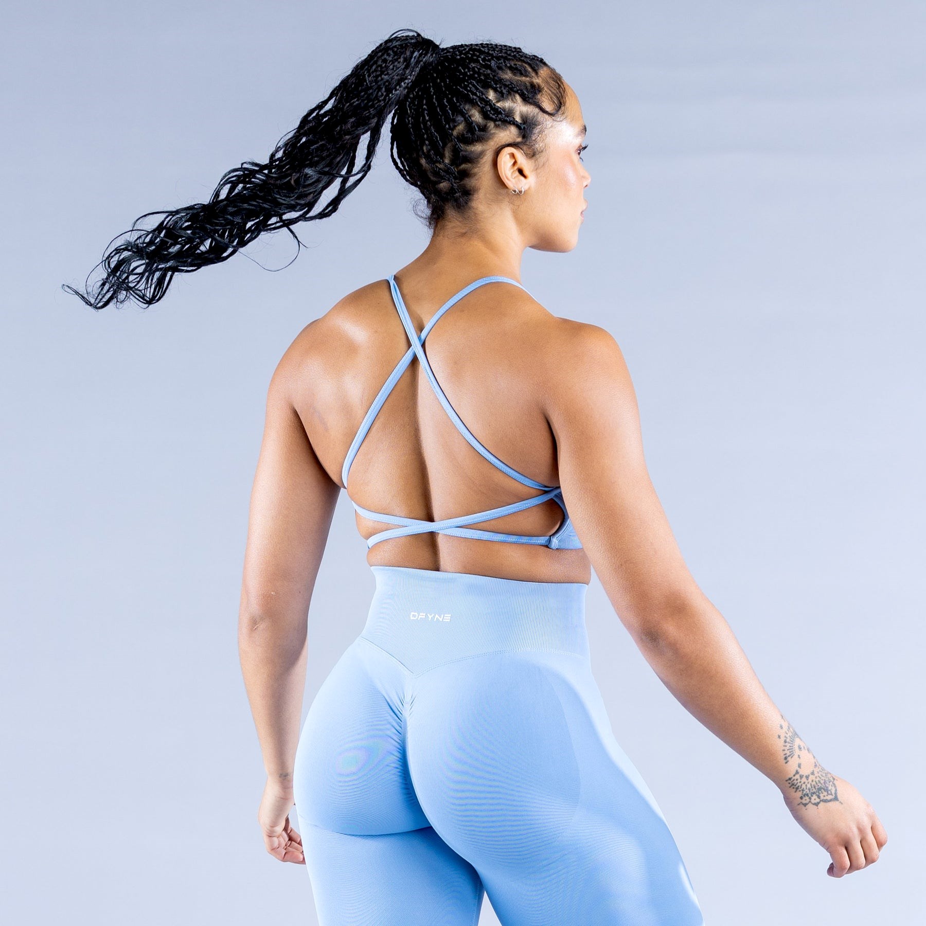 DFYNE Dynamic Backless Sports Bra Sky Blue | 3962148-VK