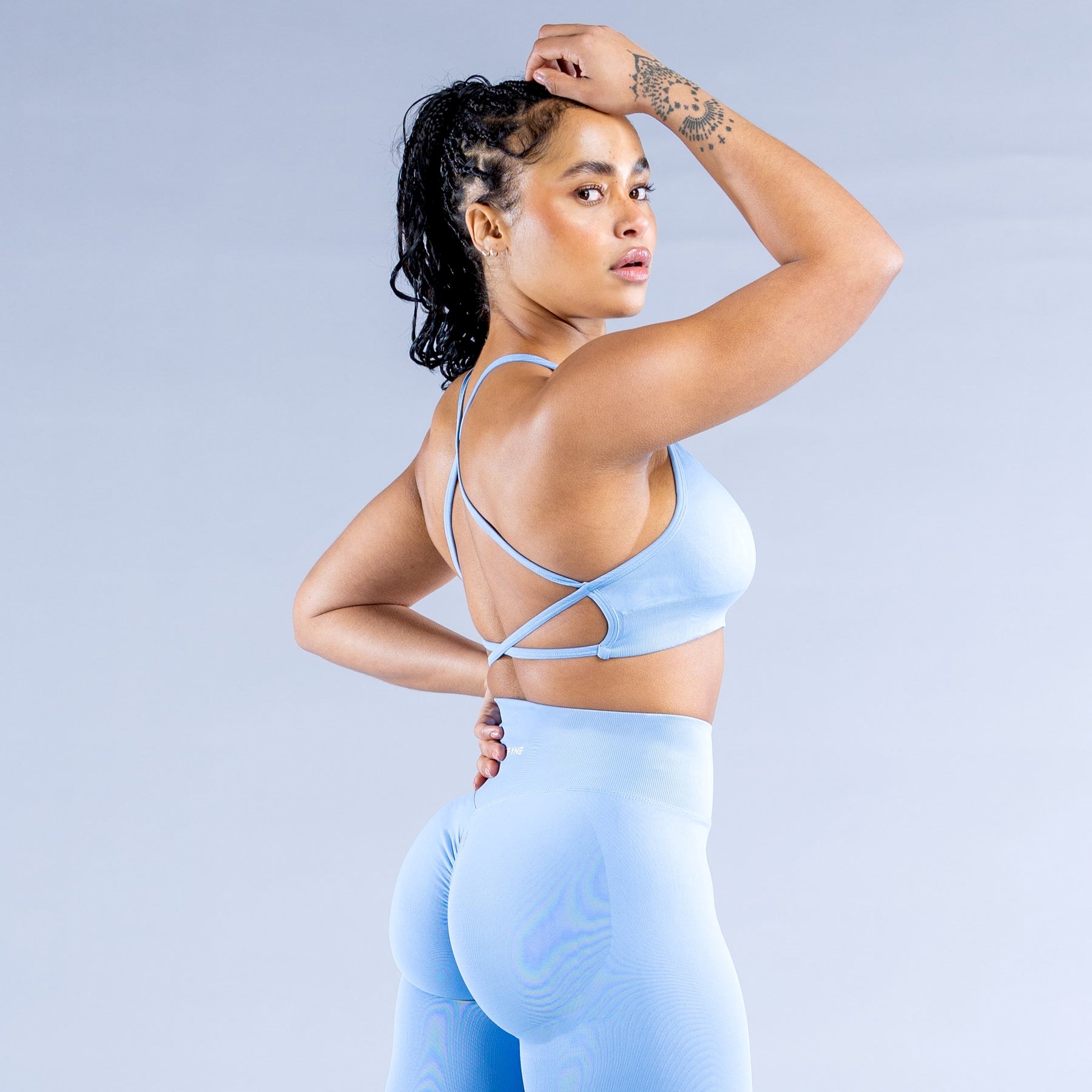 DFYNE Dynamic Backless Sports Bra Sky Blue | 3962148-VK