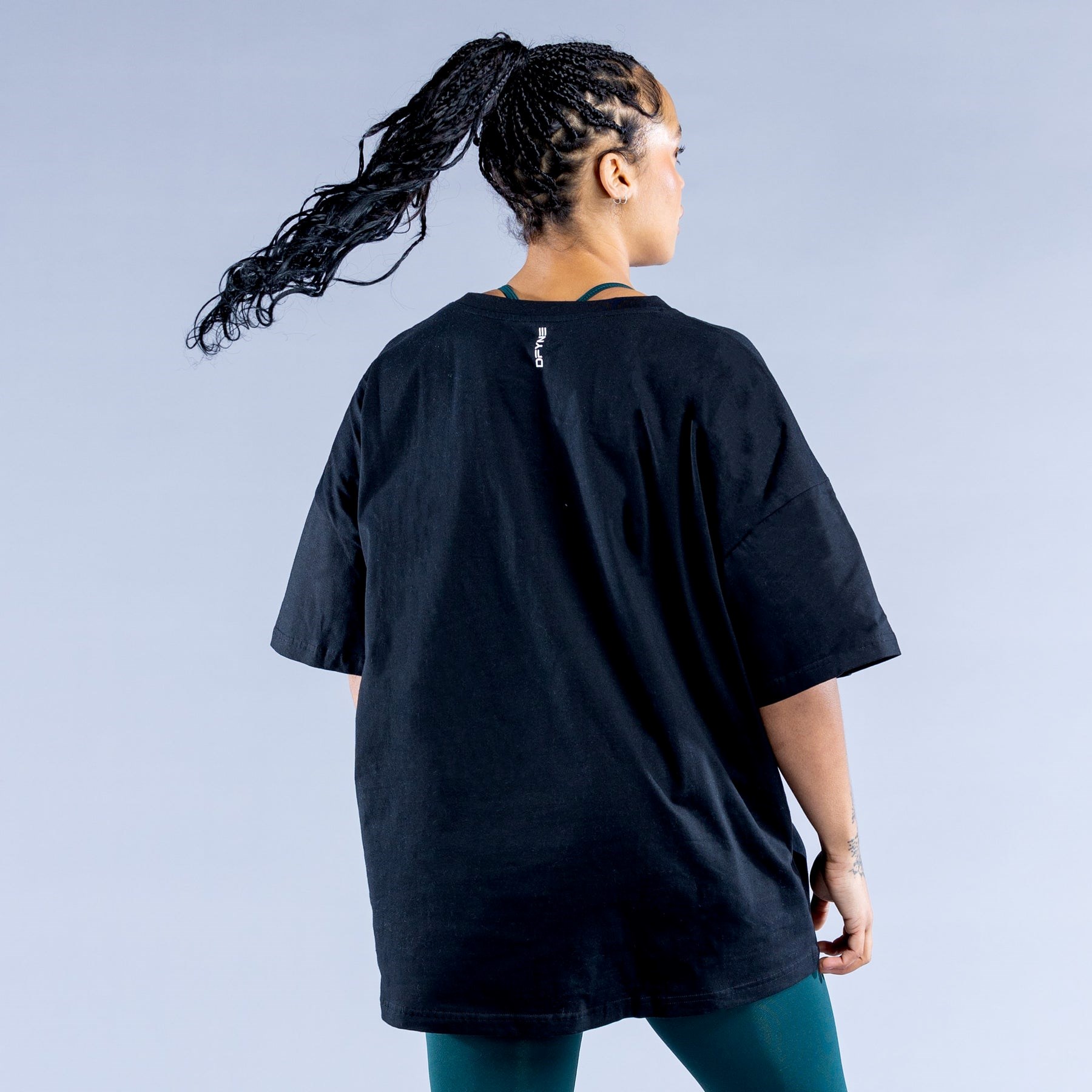 DFYNE Luxe Revive Oversized T Black | 5284370-DF