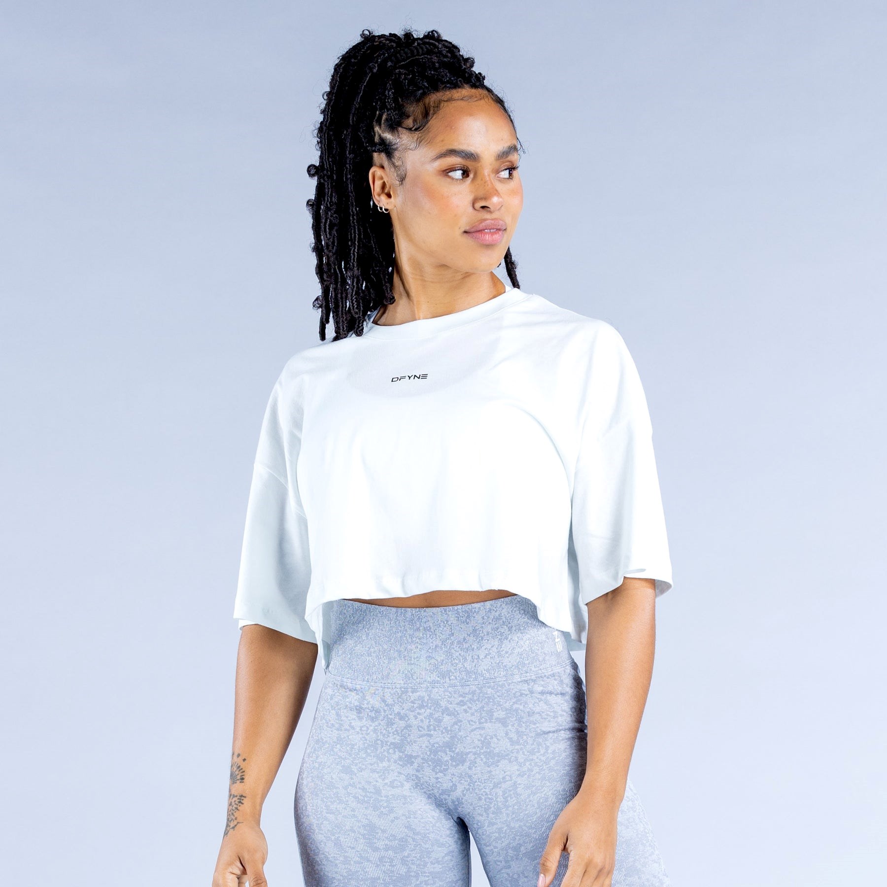 DFYNE Revive Crop Top White | 8436257-SQ